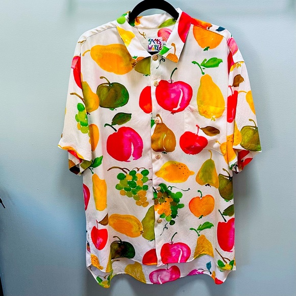 Jams World Tops - Jams World Multicolor Vintage Orchard Print Women’s Shirt Size XL